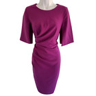 Coast Savannah Dress Size UK 12 Womens Magenta Pink Cape Sleeves Evening Wedding