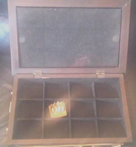 MEN'S BOWLING THEME JEWELRY WOODEN BOX 50'S STYLE - Picture 2 of 3