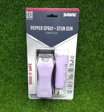 Sabre Stun Gun LED Light, Self Defense Pepper Spray Combo,Purple - S5PR-F15PR