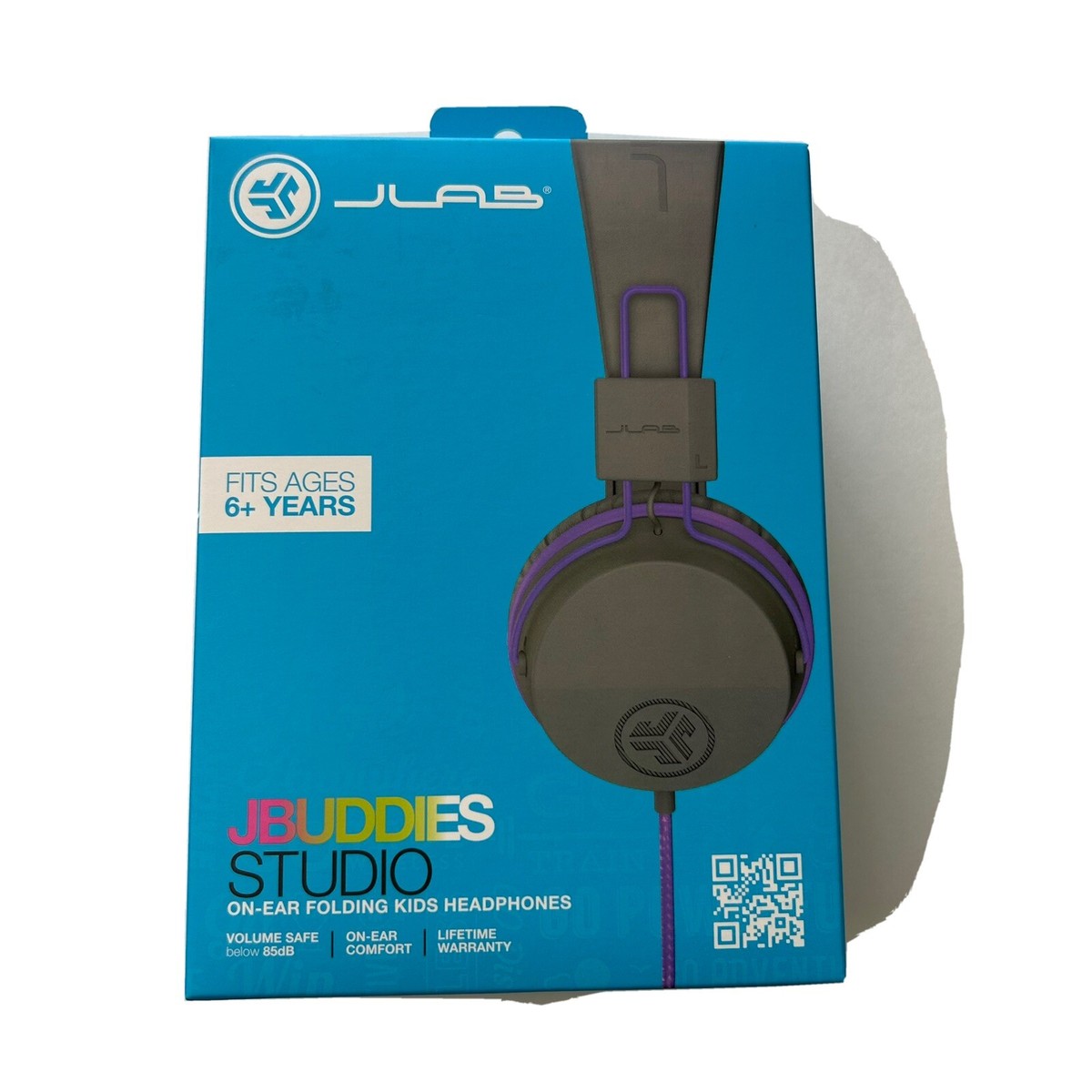 JLAB Headphone Kids 6y/o+ JBuddies On-Ear Wired Jack, Purple