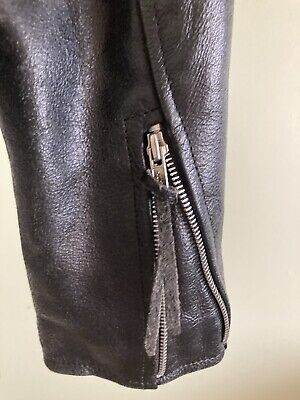 Vintage 80s Black Genuine Echtes Leather Biker Motorcycle Vintage 80s Black Genuine Echtes Leather Biker Motorcycle