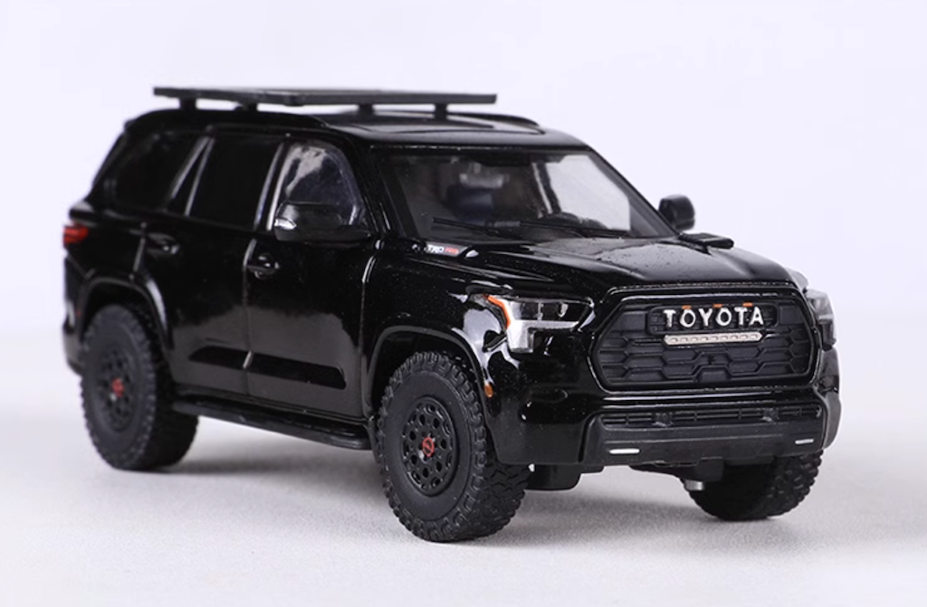 GCD 1:64 Black Sequdia TRD Pro SUV ORV Sports Model Diecast Metal Car