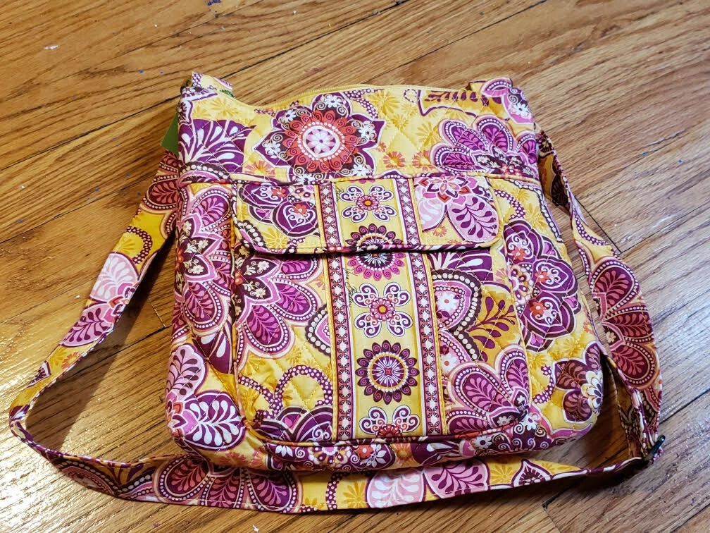 Vera Bradley Bali Gold Messenger Bag New with Tags Perfect for Any