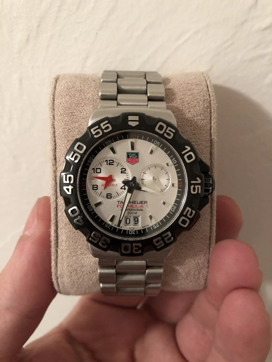Tag Heuer WAH111B.BT0714 Formula 1 F1 Silver Watch Mens Alarm eBay