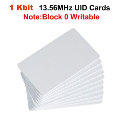10-100 NFC Tag M1 S50  1 kbit als Karte ISO14443A 13,56 RFID Transponder m.Folie