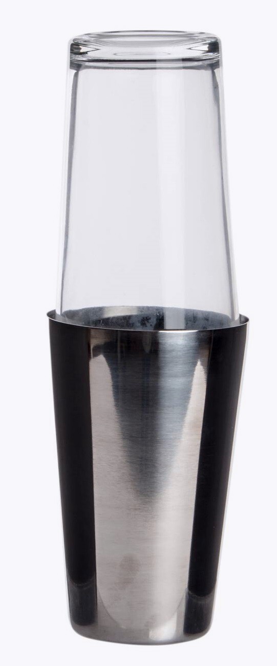 Shaker à cocktail 800 ml en inox et verre au design élégant