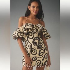 NWT Anthropologie The Wolf Gang Mirador Linen Mini Dress Sz Medium