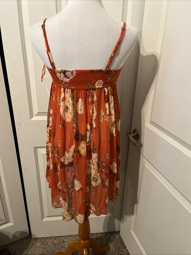 Neu mit Etikett Free People Damen-Tunika rot Blumenmuster transparenter Body Hi-Lo Gr. XS Cami neu - Bild 9 von 13