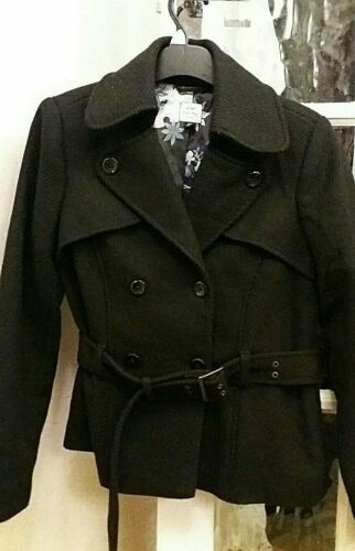ジャケット・アウター OLD NAVY Wool Jacket Black s Vintage Old Navy Classic Wool S Black Zip Up Coat Jacket | eBay UK