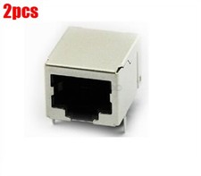 2Pcs Side Entry RJ45 Modular Network Pcb Jack 8P Lan Connector Short np
