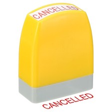 Cancelled Notice Stamp, Office Stamp Pre Inked Stamp, Yellow
