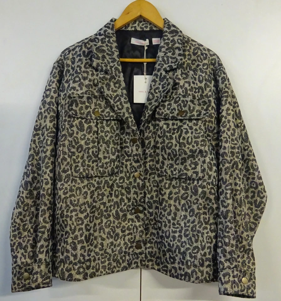 NWT SASS & BIDE "Wildest Dreams" Oversized Jacket In Animal Print Size 14 - $550 - Image 2 of 4