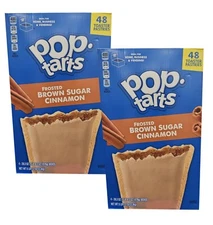 2 packs Pop-Tarts Brown Sugar Cinnamon 48 Ct. FREE SHIPPING