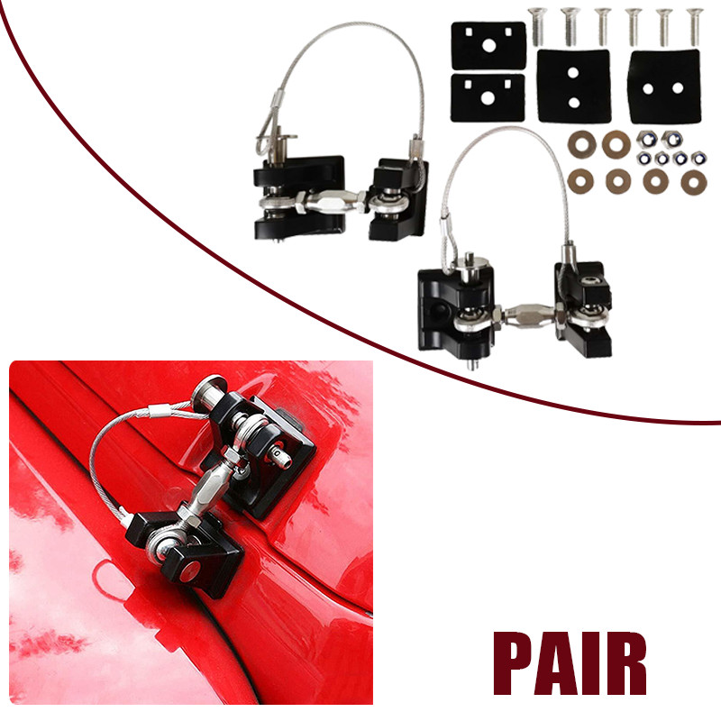 For 1997+ Jeep Wrangler TJ  Locking Hood Catch Latch Buckle Pins Locking kits 97
