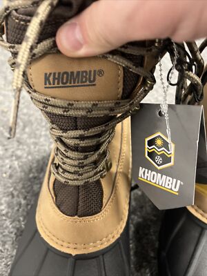 Khombu Boots Mens Brown Galoshes Thinsulate 200gm Waterproof  display picture 3