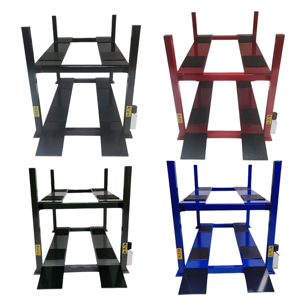 Car Park Model Double Lifts Rack Garage Scene Model Diorama 1/18 1/43 1/64 Scale