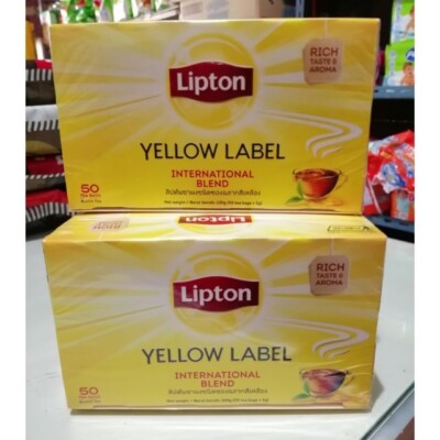 2X Lipton Tea Yellow Label, Naked Dipping Bag 2g.x50 packets