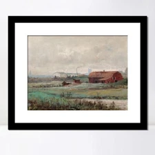 Framed Canvas Giclee Print Art Motiv Fran Stockholms UTKANT by Hilma Af Klint