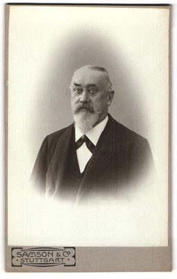 Fotografie Samson & Co, Stuttgart, Königstrasse 60, Porträt eines älteren Herrn 
