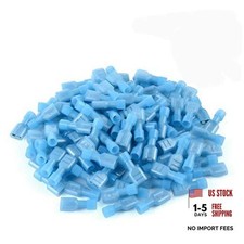 100 Pcs Blue Nylon Female Spade Connectors 16-14 AWG Quick Female Blue 100PCS