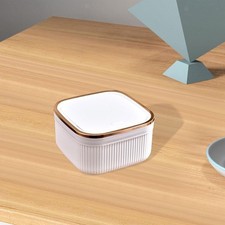 Mini Trash Can Small Storage Bin with Press Top Minimalist Dustbin with Lid for