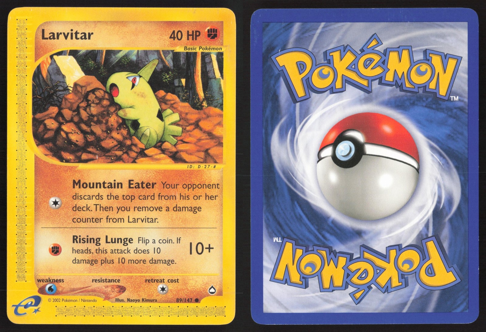 Pokemon TCG | Larvitar 89/147 | Aquapolis Common | Near Mint