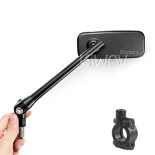 KiWAV black mirrors ClassicPlus with clips for 7/8" 22mm handlebars mount