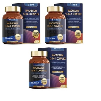 MaGnesium complex 12-in-1 magnesium glycinate/citric acid/malate/American 3X120C