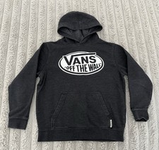 Vans Off The Wall Original Chest Logo Hoodie Youth Size M Charcoal LS w/ Pocket