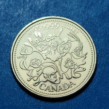 1999 July CANADA 25 CENTS QUARTER Combined Ship