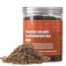 Freeze Dried Bloodworms Fish Food - High Protein Aquatic Food for Goldfish Be...