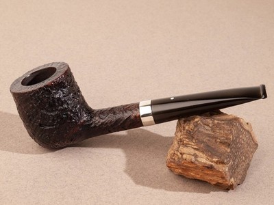 Dunhill ODA 853 Shell Briar Pfeife, 1974 - Sterling Silver, Estate Pipe  o. Fi.