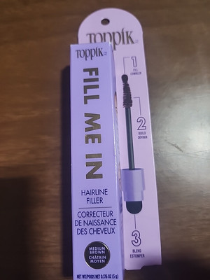 Toppik NEW Fill Me In Hairline Filler MEDIUM BROWN for Thicker Looking Hair
