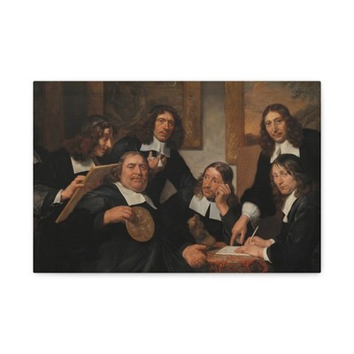 Jan de Bray - De overlieden van het Sint Lucasgilde te Haarlem - Canvas Wall Art