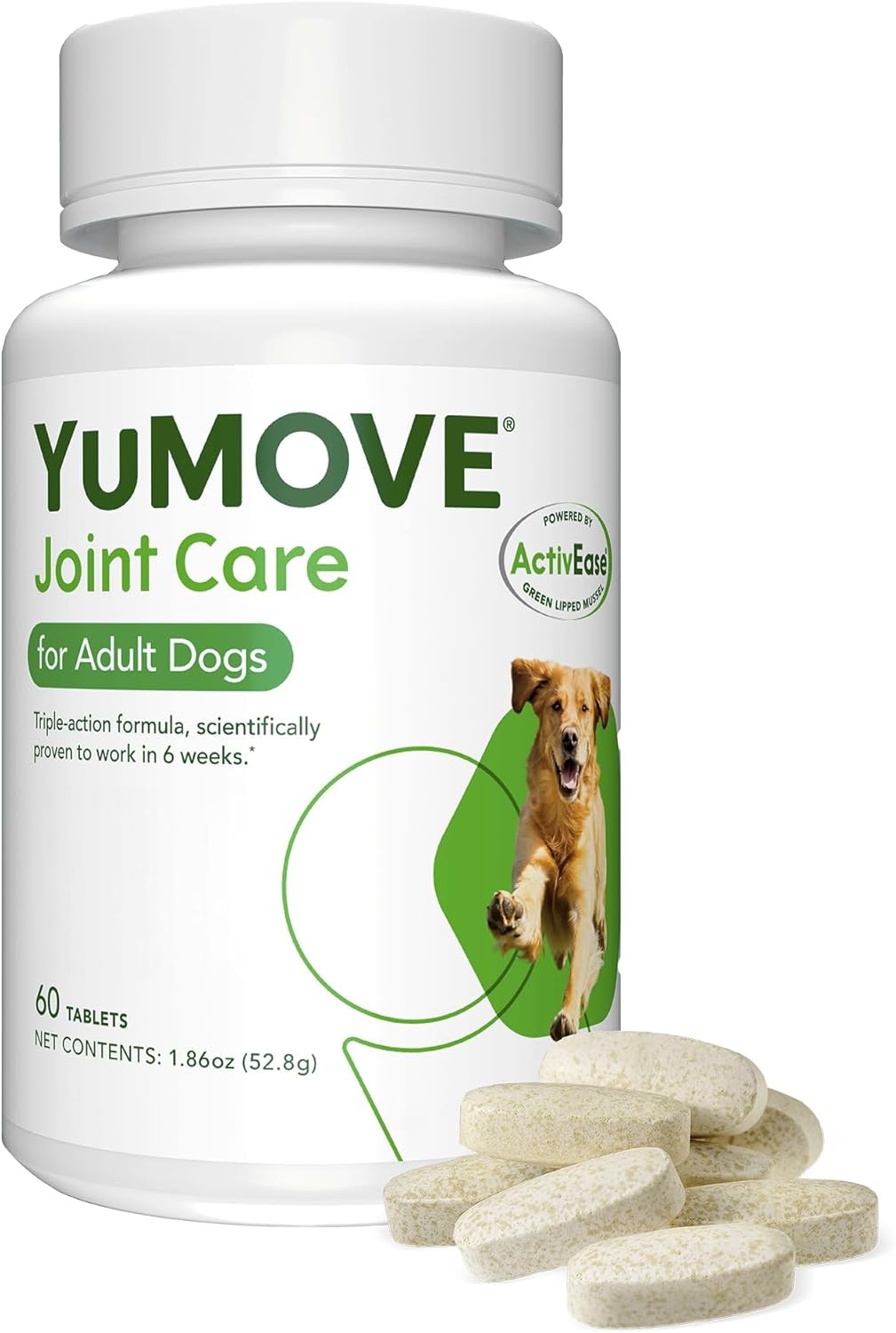 Lintbells | YuMOVE Dog | Essential Hip and Joint Supplement for Stiff Dogs | 60