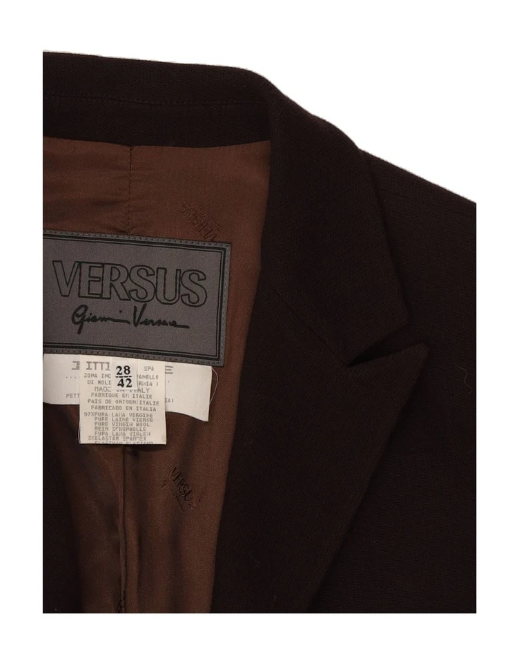 Sobretudo feminino VERSUS BY GIANNI VERSACE IT 42 médio lã virgem borgonha DF97 - Imagem 3 de 3