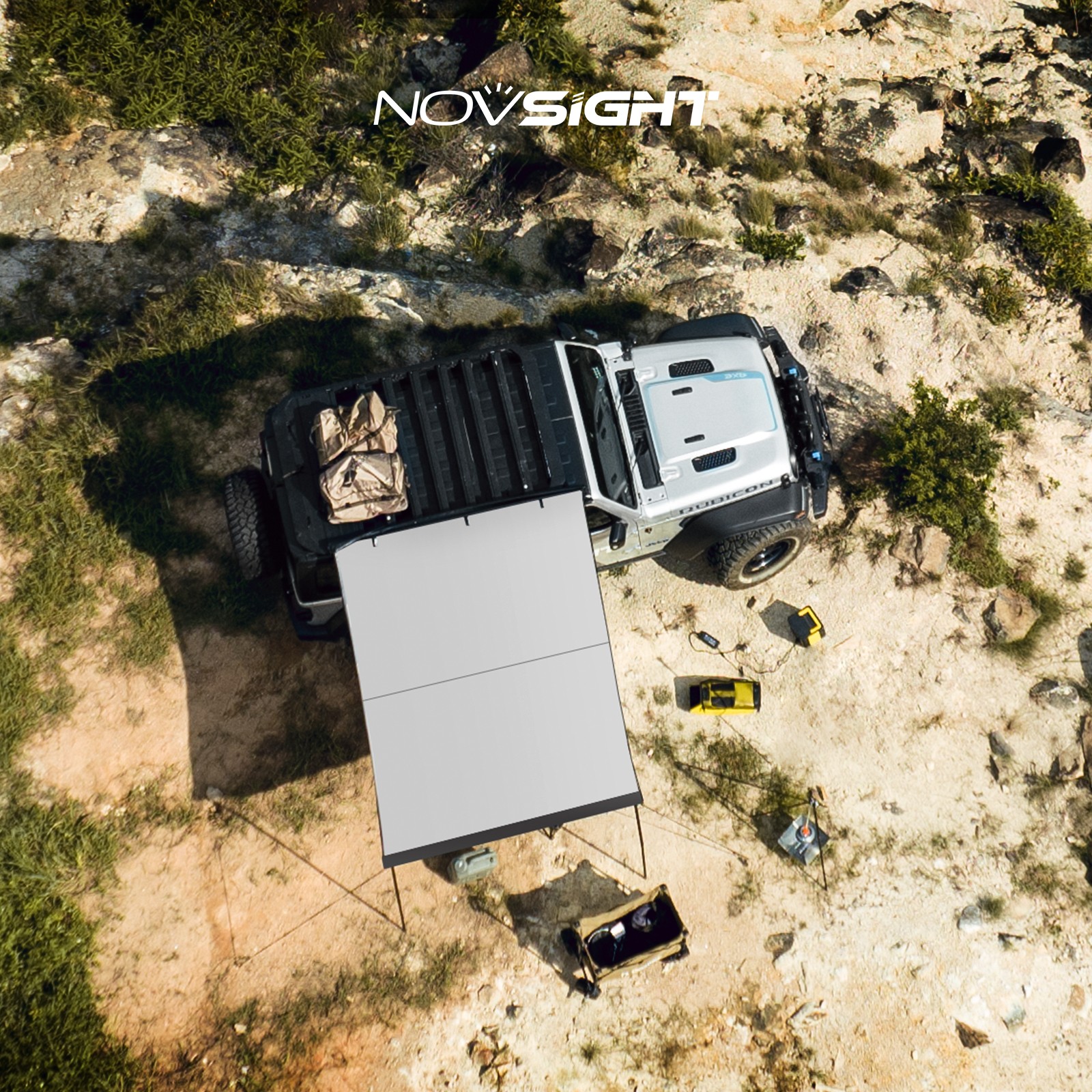 Car Side Awning SUV Truck Rooftop Tent Sunshade Travel Outdoor Camping 6.5x8.2ft