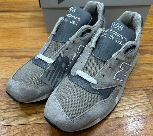 New Balance 998 Made in USA Grey Silver SZ 9 Men's Classic U998GR