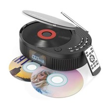Portable CD Player Boombox with 2 3W Speakers, Bluetooth Transmitter Black