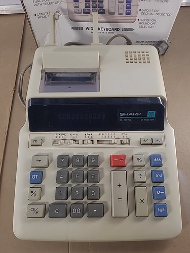 Sharp EL-1197G Electronic Printing Calculator 10 Digit Works! - Picture 2 of 2