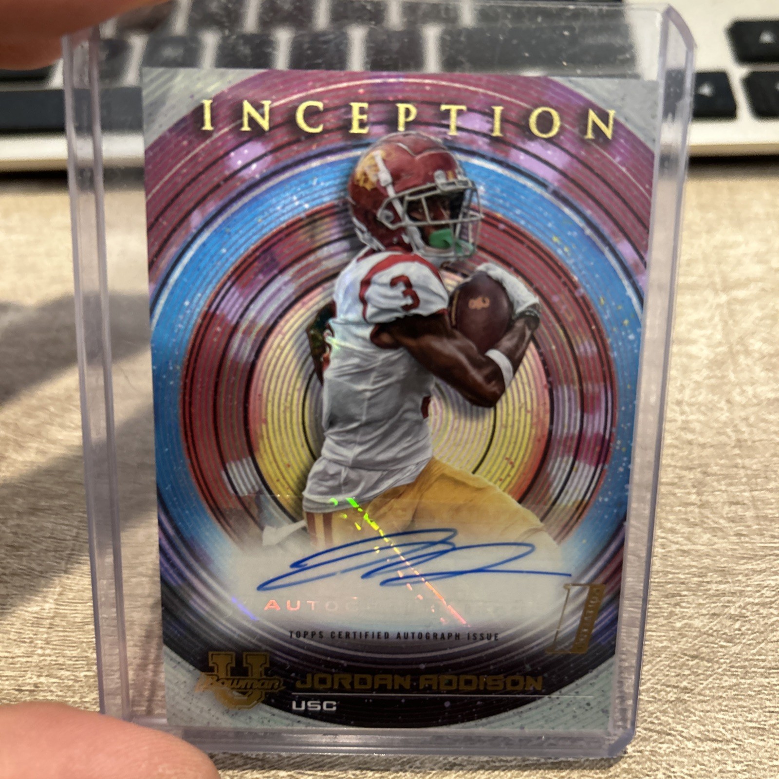 2022-23 Bowman Inception University -Autographs Jordan Addison #BIA-JAN (AU, RC)