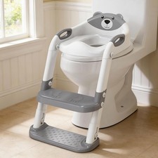 Potty Training Seat, SKYROKU Toilet with Step Stool 8838 Grey
