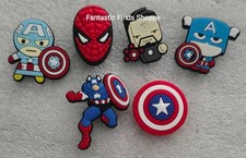 Disney Jibbitz 6 Piece Lot for CROCS Avengers Captain America Iron Man Spiderman