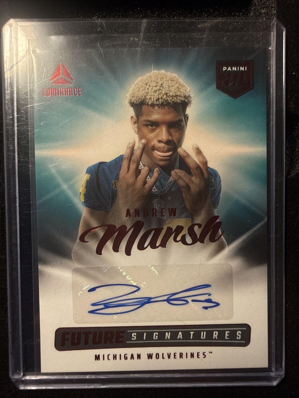 2025 Panini Luminance - Future Signatures Nil Andrew Marsh #NIL-AMH Red (AU, RC)