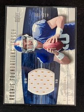Upper Deck 2004 Foundations Jersey Card /499 Eli Manning Giants Rookie #258. rookie card picture