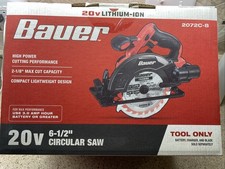 NEW Bauer 20V Lithium-Ion Cordless Circular Saw 6-1/2" 2072C-B Tool Only 57504