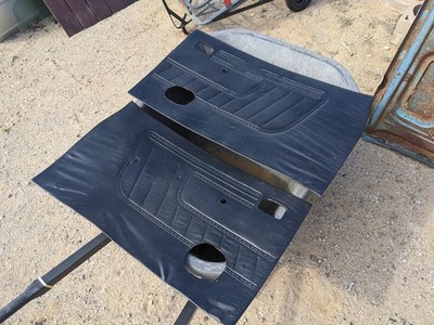 1972-79 Original Door Panels Pair Black Datsun 620 Nissan OEM 72 73 74 75 76 77