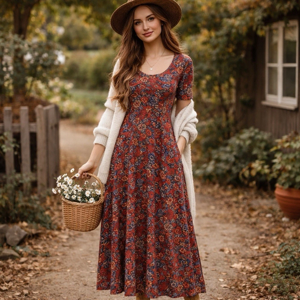 Robe Maxi LuLaRoe 2XS – Orange Et Bleu Motifs Roues, Neuve Avec étiquettes