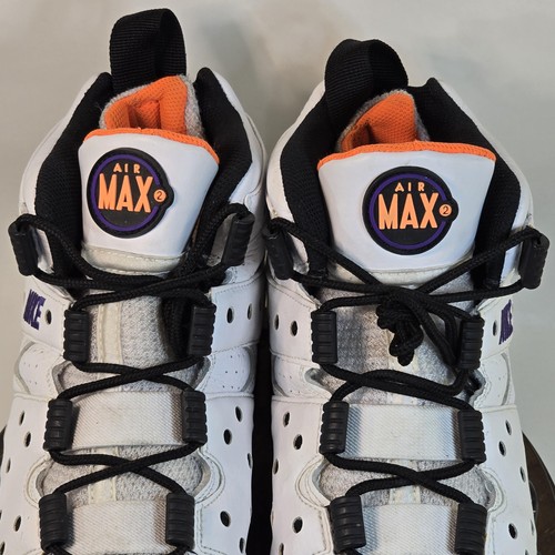 Nike Air Max2 CB 94 Zapatos Para Hombre Talla 11 Blanco Negro Púrpura Baloncesto DO5880-100 - Imagen 5 de 11