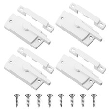 4 PCS White Cam Sliding Window Sash Lock Single DoubleHung Vertical Security